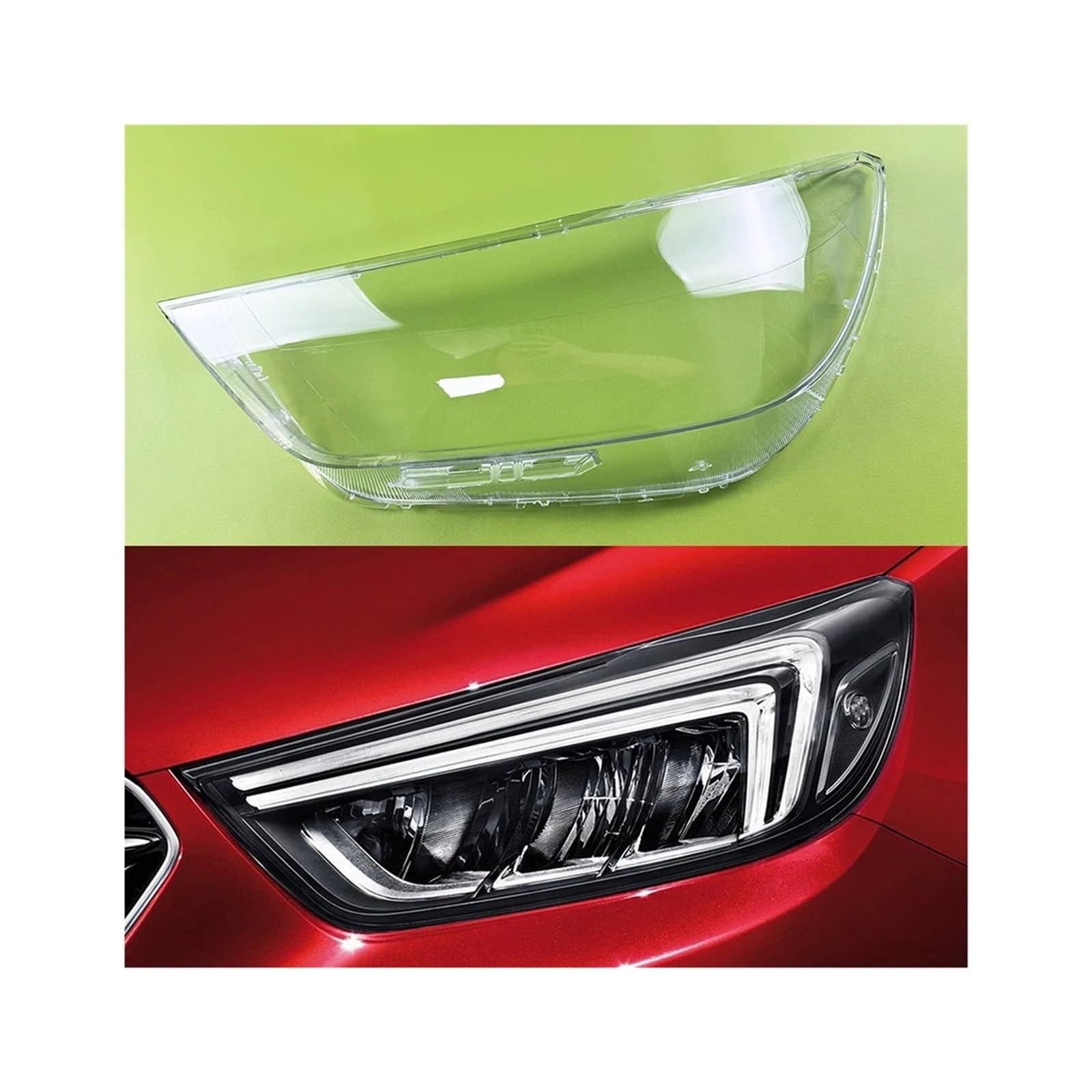 Transparenter Scheinwerfer-Lampenschirm, Scheinwerfer-Lampenschale aus Plexiglas, ersetzt die ursprüngliche Linsenabdeckung, kompatibel mit Buick Encore 2016 2017 2018(Left) von BDGYJGFE