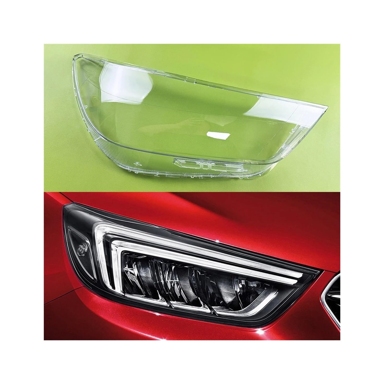 Transparenter Scheinwerfer-Lampenschirm, Scheinwerfer-Lampenschale aus Plexiglas, ersetzt die ursprüngliche Linsenabdeckung, kompatibel mit Buick Encore 2016 2017 2018(Right) von BDGYJGFE