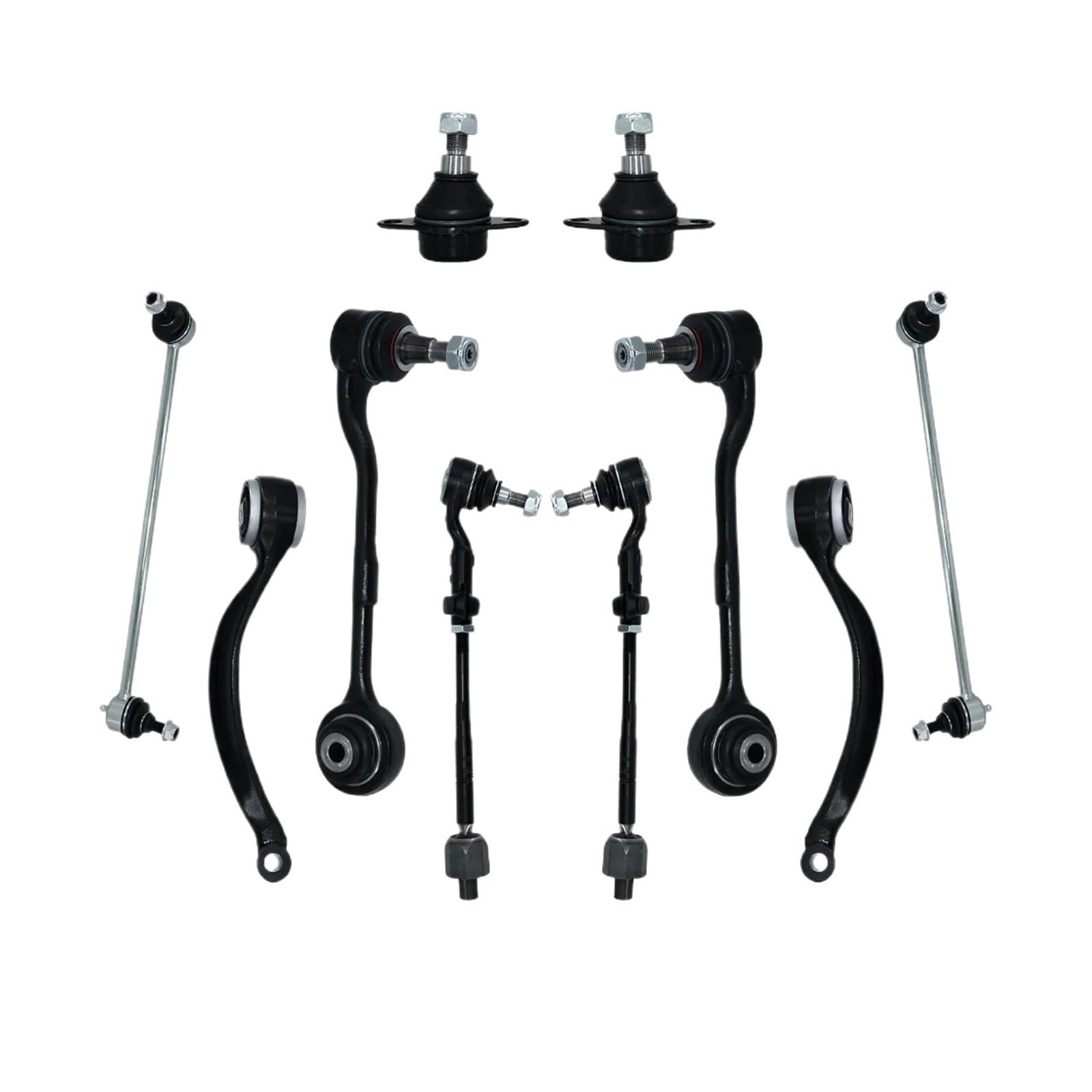 Vorderer unterer Querlenker, Stabilisator, Spurstangenkopf, 10-teiliges Set, kompatibel mit BMW E84 E90 330xi 328i XDrive 2006-2014 von BDGYJGFE