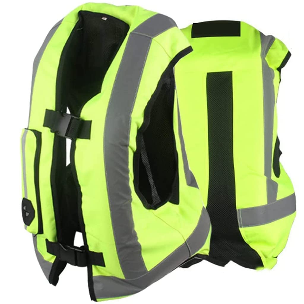 BDXZJ Motorrad-Airbag-Weste, Radfahren Warnweste Airbag Weste, Racing Airbag Weste Reflektierende Airbag Weste Motorrad, Reitausrüstung für Motorräder, Fahrräder A,XL von BDXZJ