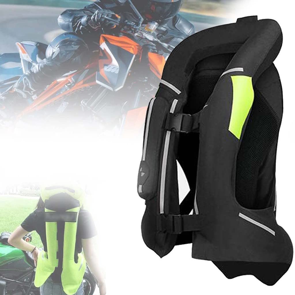 BDXZJ Motorrad Airbag Weste für Motorradfahrer/Herren Damen, Reflektierende Airbag Weste Motorrad für Motocross Fahrrad Reiten, Airbag Weste Motorrad Jacken B,L von BDXZJ