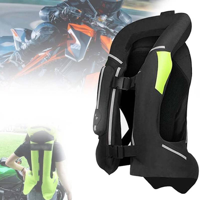 BDXZJ Motorrad Airbag Weste für Motorradfahrer/Herren Damen, Reflektierende Airbag Weste Motorrad für Motocross Fahrrad Reiten, Airbag Weste Motorrad Jacken B,S von BDXZJ