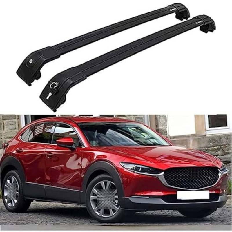 Auto-Dachträger, Für Mazda CX-30 CX30 2020 2021 2022 Relingträger Dachrelings Querstangen Dachgepäckträger Gepäckträger Gepäck Und Frachtträger,A von BEABAG