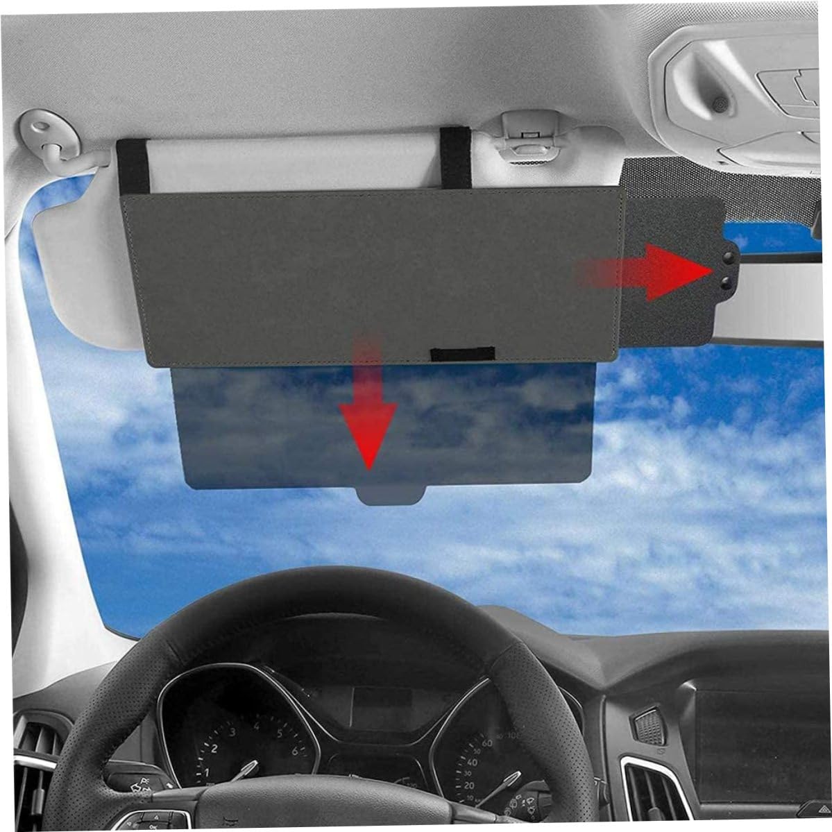 Sonnenvisor Sonnenschatten -Strecke für Auto, Anti Blendwagen -Auto Sun Visor Verlängerung Fenster Sonnenvisor -Auto Sonnenblocker für Fahrer und Vordersitz Beiger von BEAHING