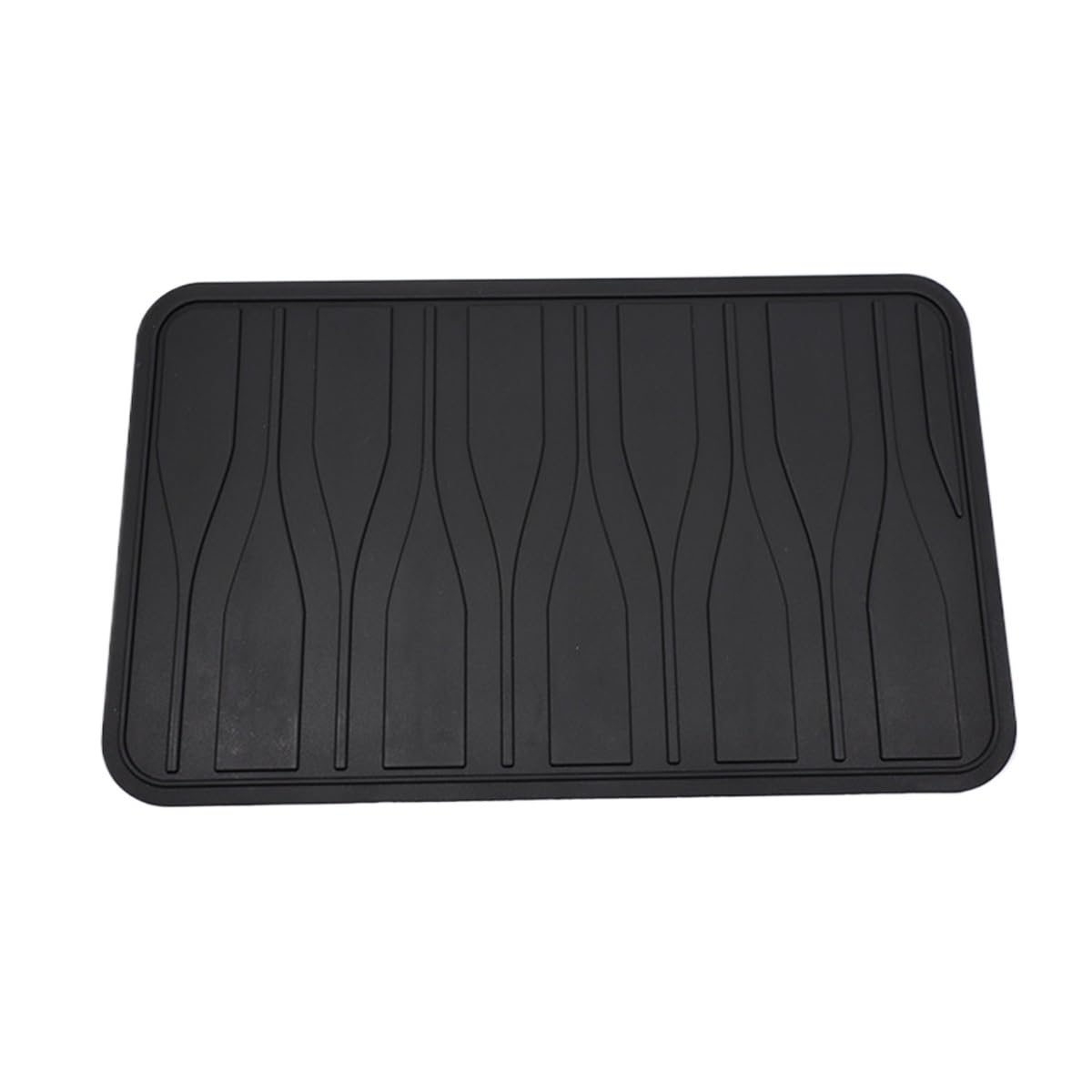 Kieselgel, Auto-Bodenpolster, Ferse, Fußmatte, Pedal-Patch, schwarzes PVC, wasserdicht, Auto-Anti-Rutsch-Pad, universelles Innenzubehör (Farbe: Schwarz, 1 Stück) von BEAUIY