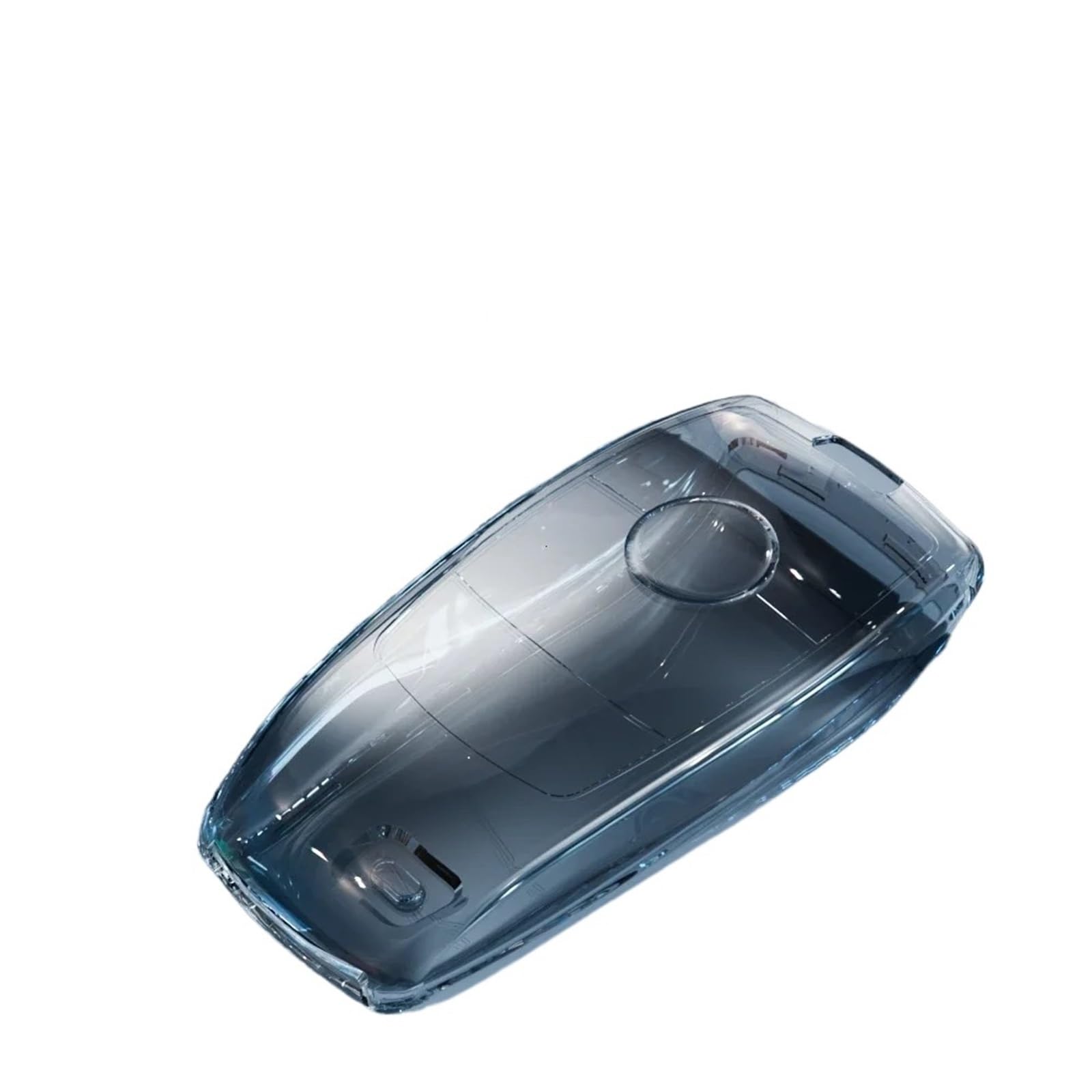 Transparente TPU-Autoschlüssel-Hülle für Mercedes für Benz E C S GLC-Klasse E200 E400 E63 W213 S550 S560 C260 A200 Schlüsselgehäuse (Farbe: transparentes Schwarz) von BEAUIY