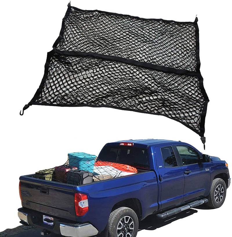 Auto Boot ordentlich Net Cargo Net LKW Ladefläche Cargo Net Schwerlast-Netze für Pickup-Trucks mit Schnallen,kurzes LKW-Bett, StrapazierfäHig, für Pickup-Trucks mit Cam-Schnallen von BEAUTYBIGBANG