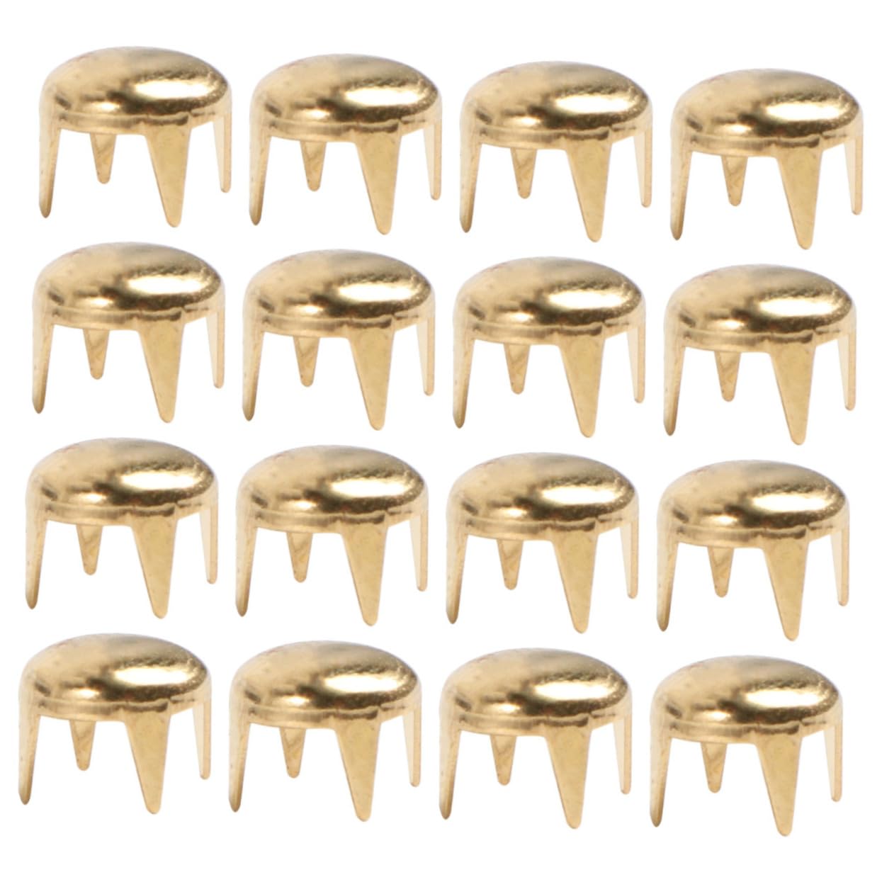 BEBEMOKO 100pcs Nieten für DIY Punk Schuhe Kleidung Zubehör Runde Nieten Metall Nieten Golden von BEBEMOKO