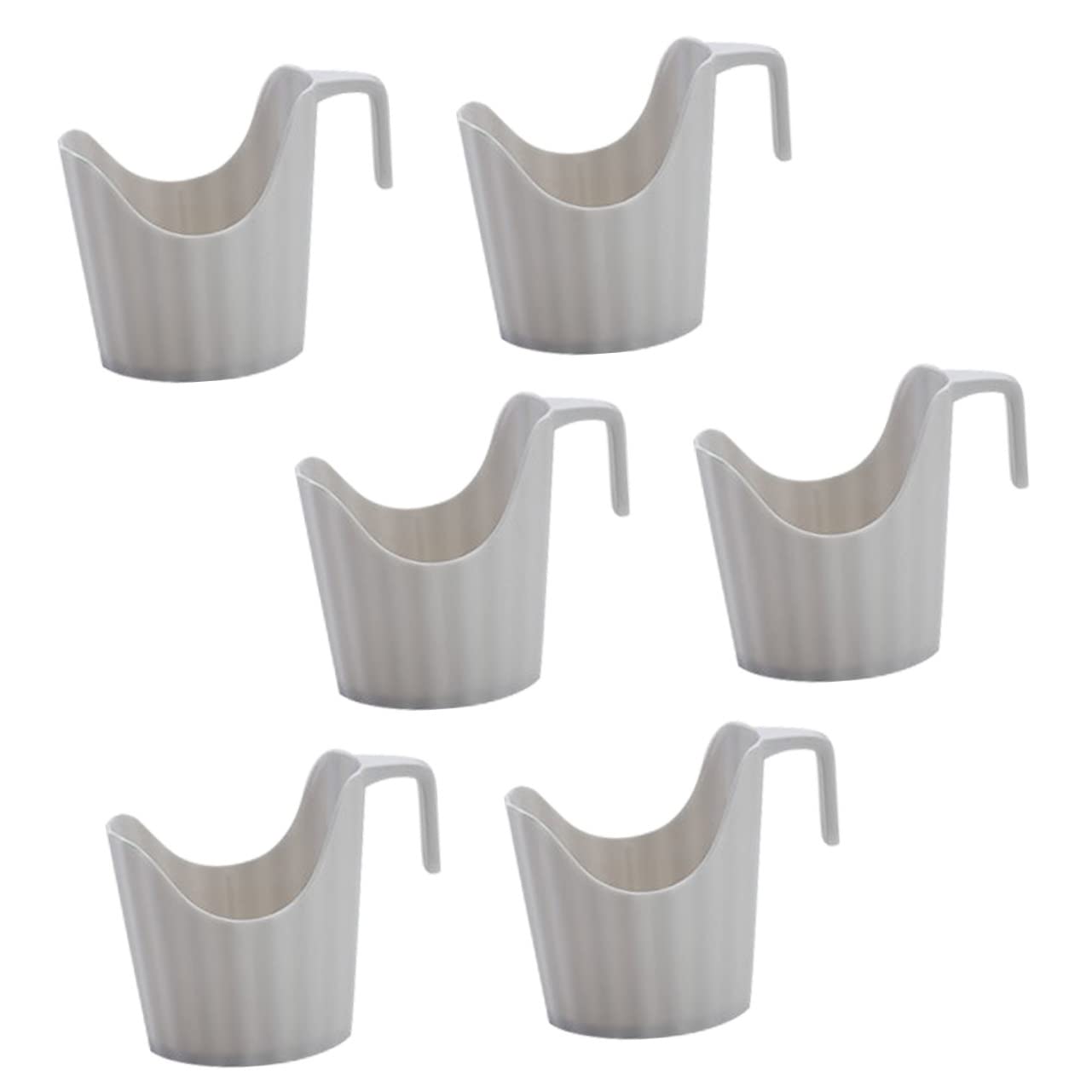 BEBEMOKO 6st Isolierter Getränkehalter Becherhalter Cup-ärmel Kaffeeständer Auto Getränkehalter-Expander Reisekaffeebecher Auslaufsicher Anti-verschütten Tassenständer Dolce Plastik Weiß von BEBEMOKO