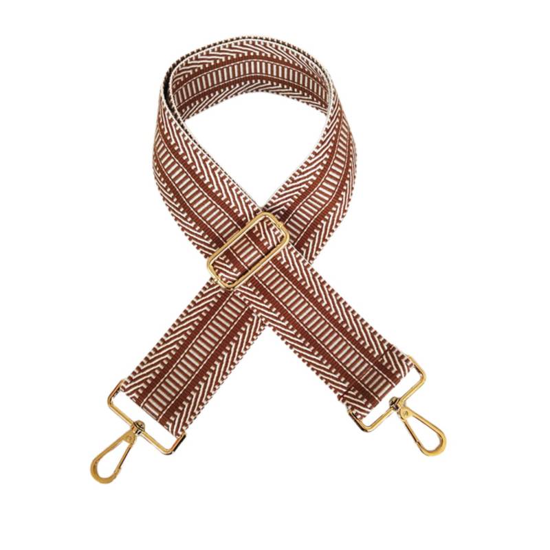 BEBEMOKO Schultertaschenriemen Mit Clip Schnalle Breiter Trageriemen Im Nationalstil Verstellbarer Handtaschenriemen Khaki Ideal Für Handtaschen Und Clutch Ersatzgurt von BEBEMOKO