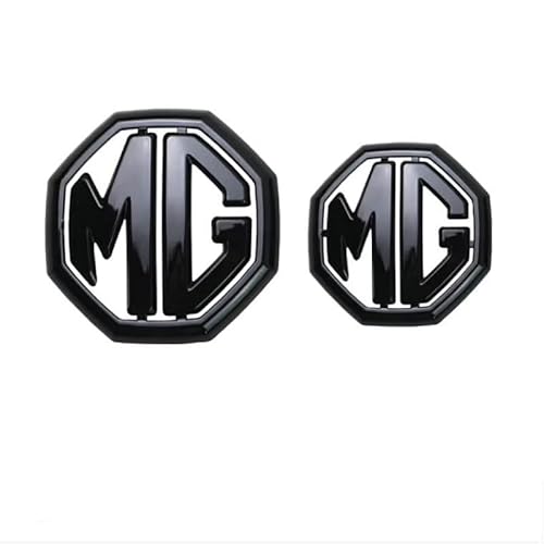 Auto Emblem, für MG HS I SUV 2018-2024 Front Motorhaube/Heckkoffer Abzeichen Heckklappen Logo Auto-Emblem-Aufkleber,B-Front+Rear von BEDPET