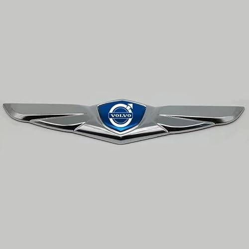 Auto Emblem, für Volvo R Design XC90 S60 XC60 V70 Front Motorhaube/Heckkoffer Abzeichen Heckklappen Logo Auto-Emblem-Aufkleber,D von IUSOT