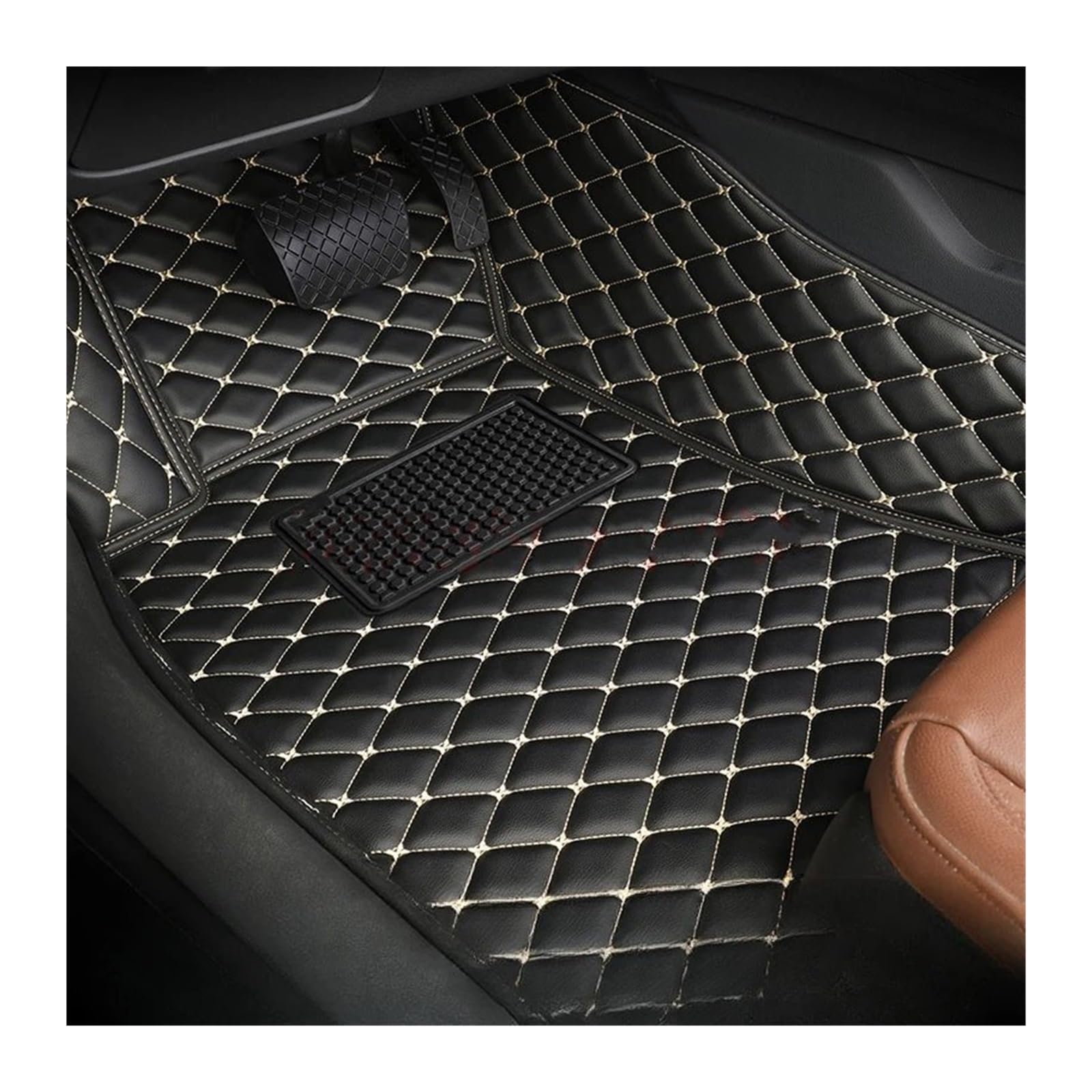 Autoteppich Benutzerdefinierte 1 Stück Fahrerposition Auto-Fußmatten Für 8er G16 2018 2019 2020 2021 2022 2023 Innenzubehör Auto Fußmatten(Schwarz) von BEEBY