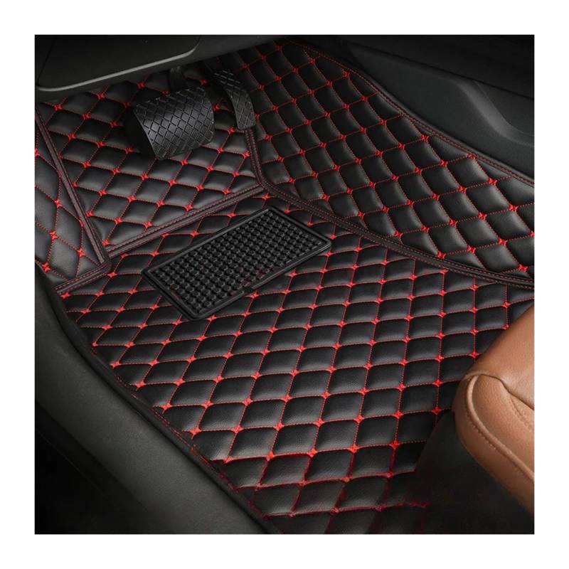 Autoteppich Benutzerdefinierte 1 Stück Fahrerposition Auto-Fußmatten Für Peugeot Für 508 2019 2020 2021 2022 2023 Innenzubehör Auto Fußmatten(Black Red) von BEEBY