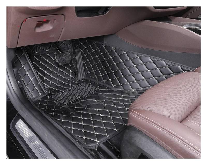 Autoteppich Benutzerdefinierte Auto-Bodenmatte Für Peugeot Für 3008 GT-Linie, Alle Modelljahre Auto-Teppiche Teppich Steg-Teppich Zubehör Styling Innenausstattung Auto Fußmatten(Black beige,For Driver von BEEBY