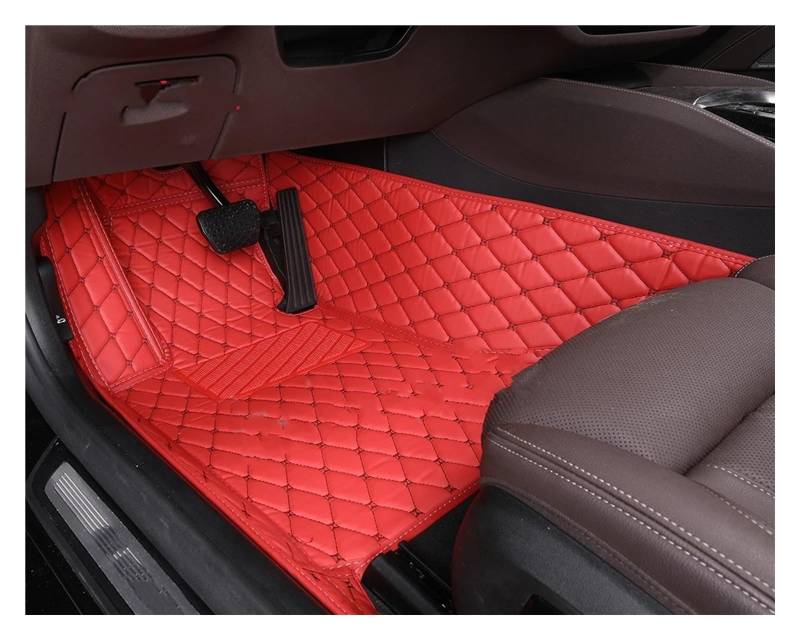 Autoteppich Benutzerdefinierte Auto-Bodenmatte Für Peugeot Für 3008 GT-Linie, Alle Modelljahre Auto-Teppiche Teppich Steg-Teppich Zubehör Styling Innenausstattung Auto Fußmatten(Red black,for Driver) von BEEBY
