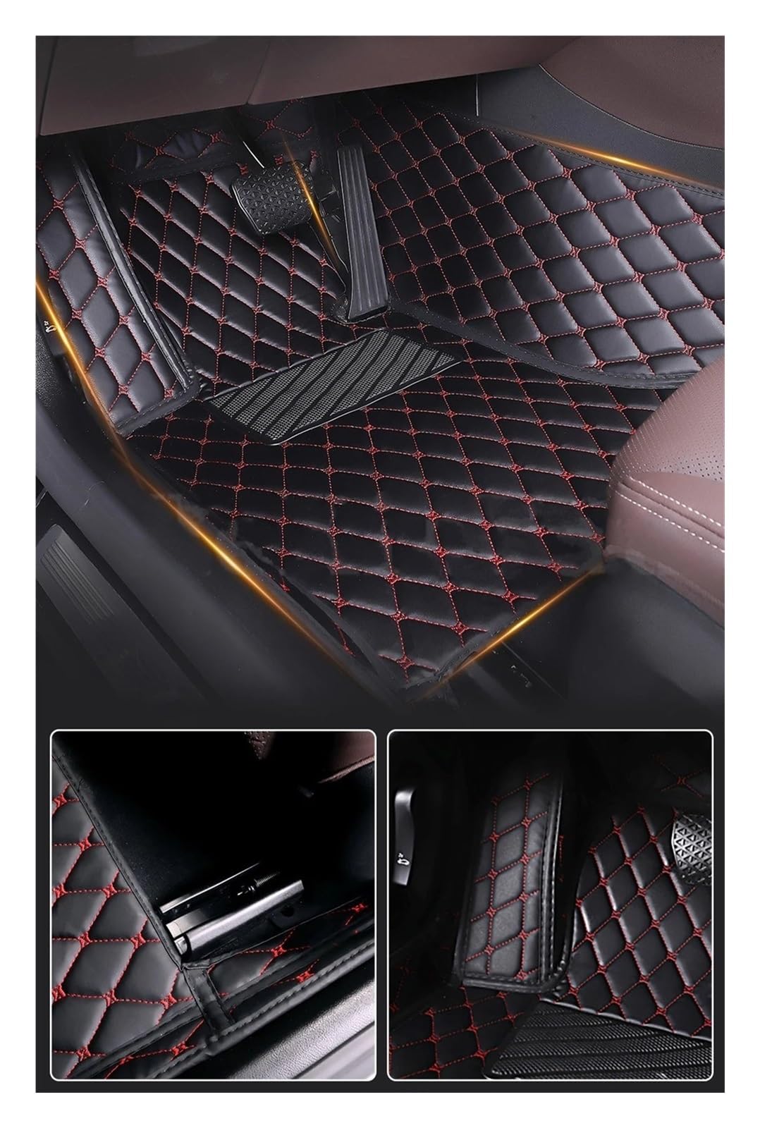 Autoteppich Benutzerdefinierte Auto-Fußmatte Für Lexus Für IS IS-C ISF-Serie Alle Modelle IS200T IS250 IS300 IS350 Auto-Teppich-Zubehör Styling Innenteile Auto Fußmatten(Black white,ALL SEAT) von BEEBY