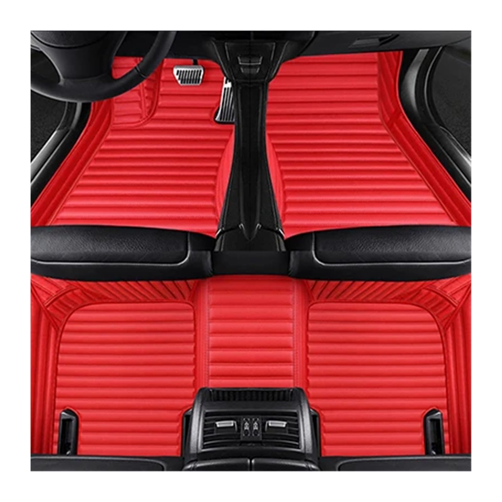 Autoteppich Für X5 G05 2018 2019 2020 2021 2022 Jahr Benutzerdefinierte Streifen Auto Fußmatten Auto Innen Details Auto Zubehör Teppich Auto Fußmatten(Rot) von BEEBY