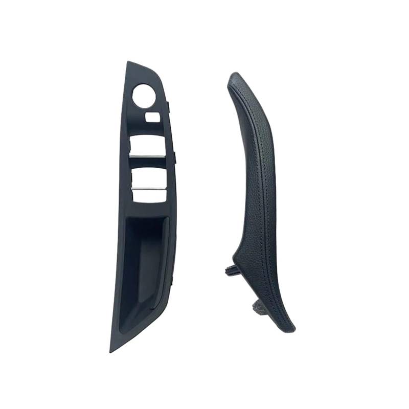 Innen Autoinnentürgriffe Auto Innen Leder Innentür Griff Panel Pull Trim Abdeckung 5 Series Für F10 Für F11 Für F18 Türgriff Innenraum(LHD Front Black) von BEEBY