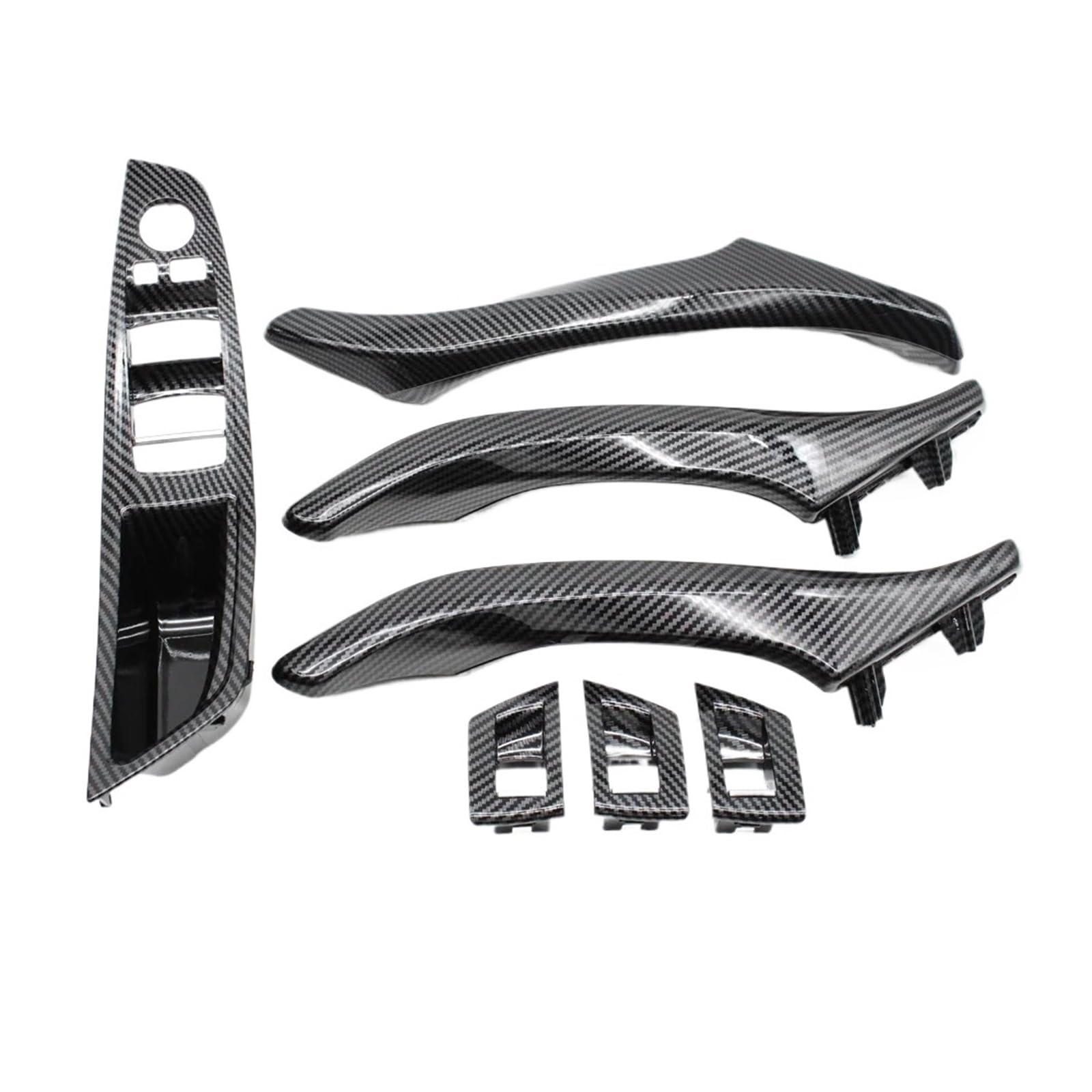 Innen Autoinnentürgriffe Carbon Fiber Auto Innen Tür Griff Pull 7 Set Für 5 Series Für F10 Für F11 Für 520i Für 523i Für 525i Für 528i Für 530i Für 535i Türgriff Innenraum(LHD Assembly Set) von BEEBY