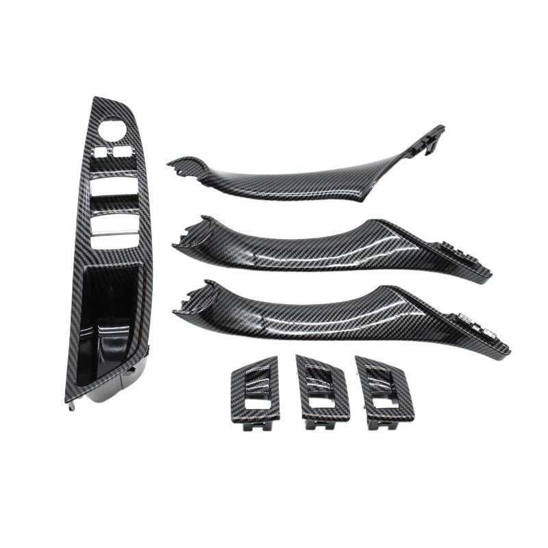 Innen Autoinnentürgriffe Carbon Fiber Auto Innen Tür Griff Pull 7 Set Für 5 Series Für F10 Für F11 Für 520i Für 523i Für 525i Für 528i Für 530i Für 535i Türgriff Innenraum(LHD Inner Handle Set) von BEEBY