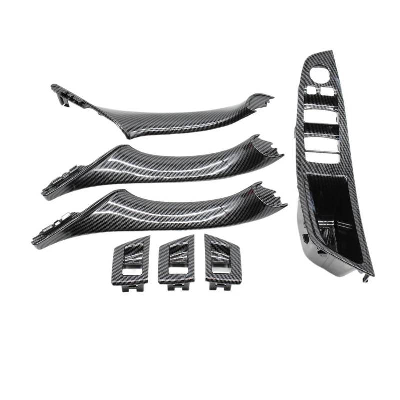 Innen Autoinnentürgriffe Carbon Fiber Auto Innen Tür Griff Pull 7 Set Für 5 Series Für F10 Für F11 Für 520i Für 523i Für 525i Für 528i Für 530i Für 535i Türgriff Innenraum(RHD Inner Handle Set) von BEEBY