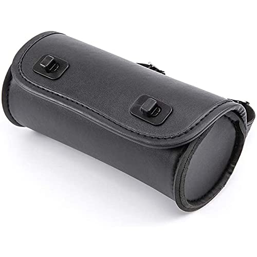 BEEOFICEPENG Motorrad Tasche PU Leder Lenker Werkzeug Tasche Weichei Bar Roll Aufbewahrung Tasche Sattel Tasche mit 2 Riemen, Universal von BEEOFICEPENG