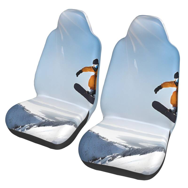 BEIVGOXL Snowboard-Autositzbezüge, komplettes Set für Damen, universelle Autositzbezüge, einfach zu installieren, passend für die meisten Autos, Limousinen, SUVs, Vans, 2 Stück von BEIVGOXL