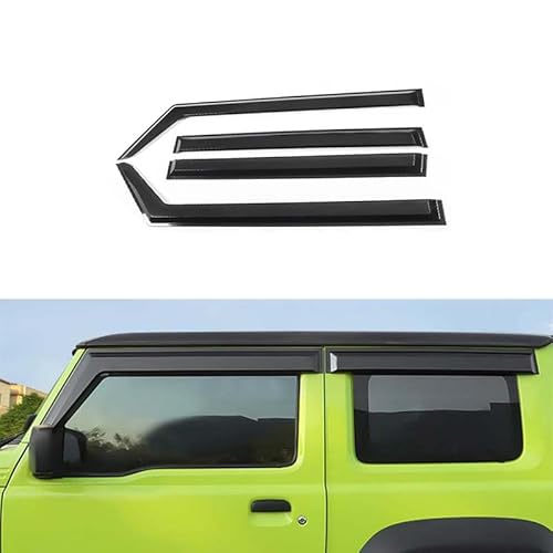 BELIKES 4 StüCk Windabweiser Auto Auto Seitenfenster Windabweiser Autofenster visiere Regenschutz Zubehör für Autofenster, Für Suzuki Jimny JB64 JB74 2019-2023 von BELIKES