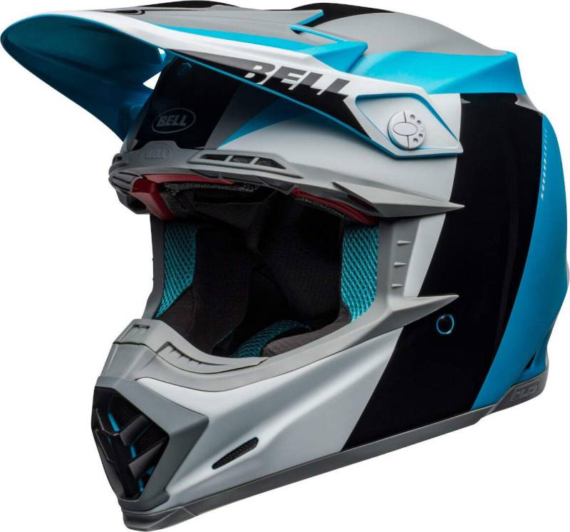 BELL HELMETS Unisex Moto-9 Flex Motorrad-Sturzhelm, Weiß/Schwarz/Blau, L von BELL