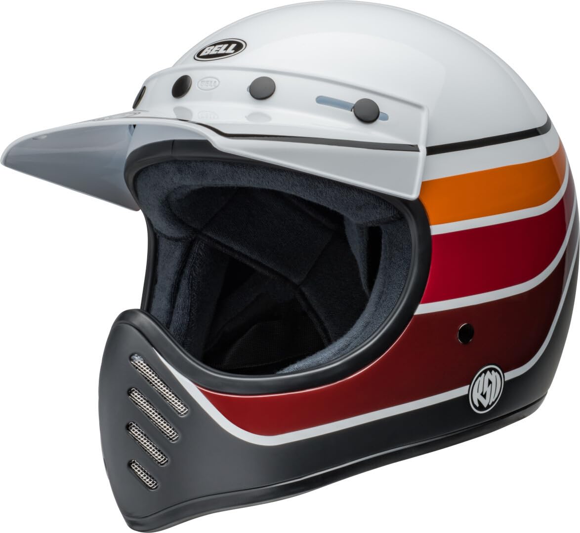 BELL HELM MOTO-3 ECE6 RSD SDL BLACK SATIN/GLOSS WHITE/BLACK M von BELL