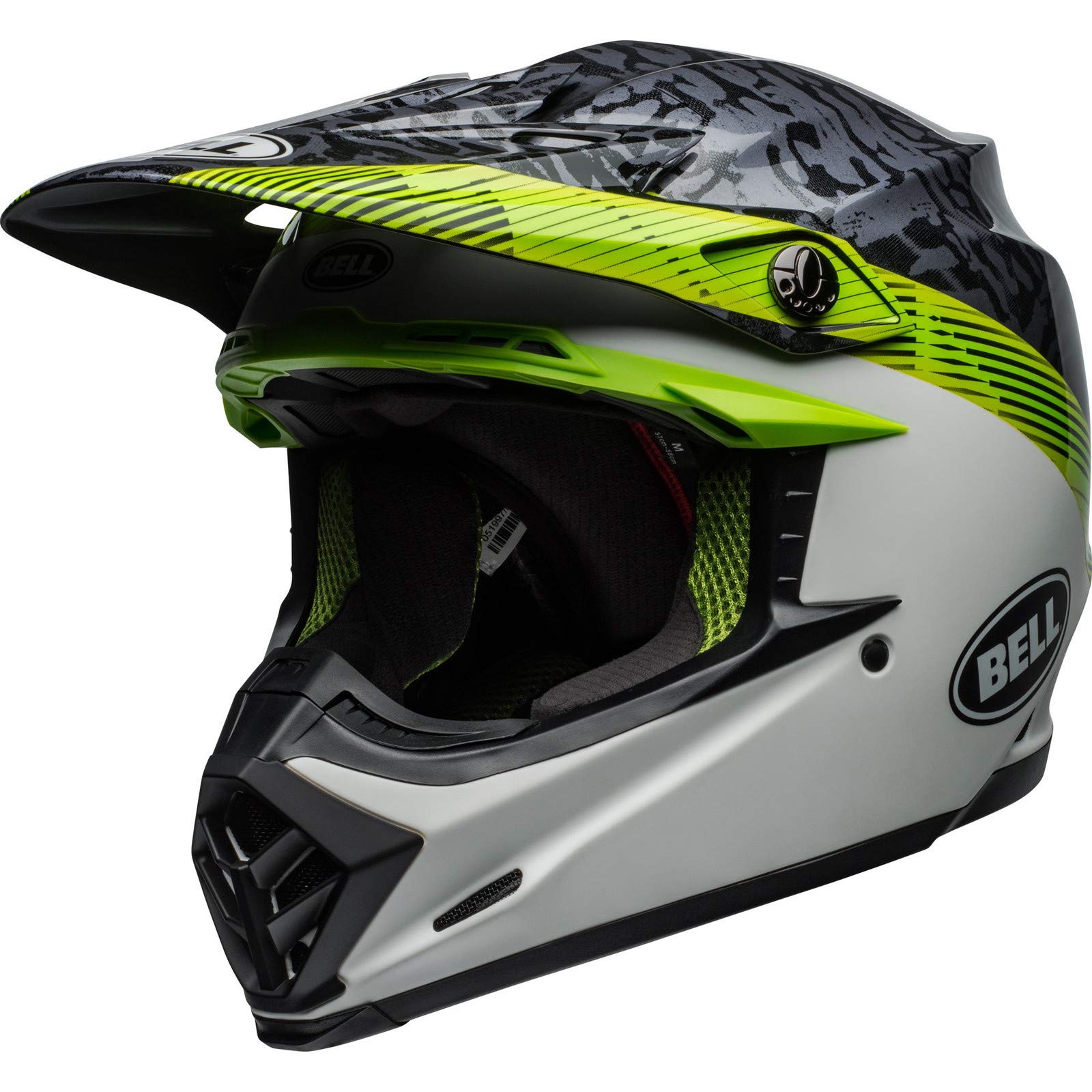 BELL HELMET MOTO-9 MIPS CHIEF BLACK/WHITE/GREEN XL von BELL