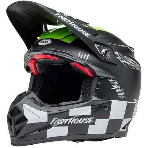 BELL HELMET MOTO-9S FLEX FASTHOUSE SMOKEBOMB MATTE/GLOSS BLACK/HIVIZ YELLOW L ECE6 von BELL