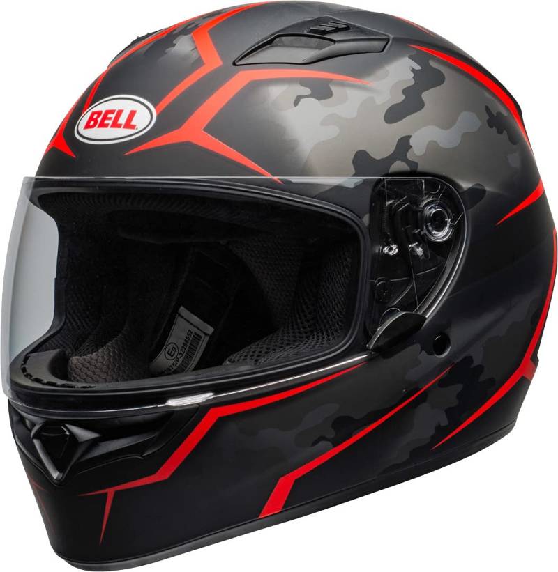 Bell HELMET QUALIFIER STEALTH CAMO MATTE BLACK/RED XL von BELL