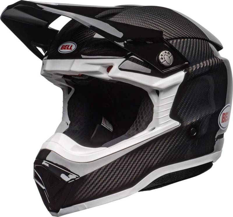 BELL HELMET MOTO-10 SPHERICAL GLOSS BLACK/WHITE S ECE6 von BELL