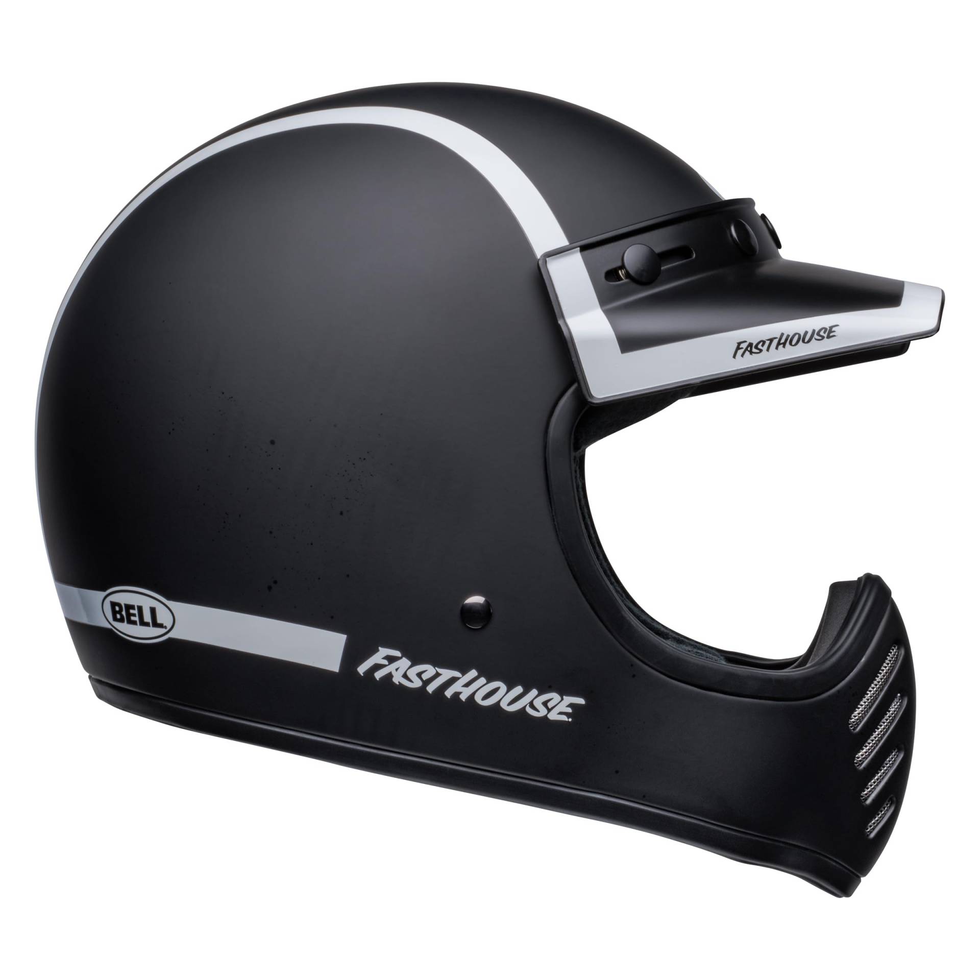 BELL HELMET MOTO-3 FASTHOUSE OLD ROAD MATTE/GLOSS BLACK/WHITE L ECE6 von BELL