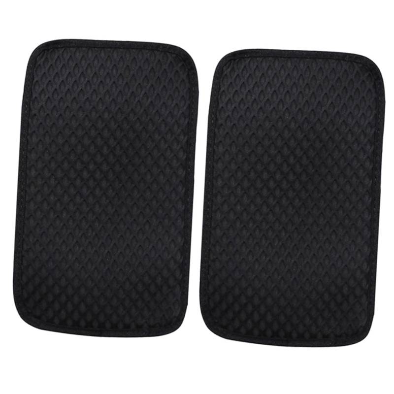 2 Stk Armlehnenmatte Schützendes Konsolenkissen Lkw-konsolenabdeckung Universelles Auto-armlehnenpolster Autokonsolenauflage Auto-mittelkonsolen-pads Black Sandwich-mesh BELLIFFY von BELLIFFY