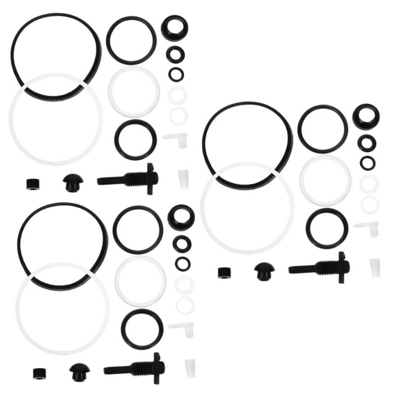 3 Sätze Wagenheber-reparatursatz Reparaturwerkzeuge Für Wagenheber Reparatursatz Für Wagenheberdichtung Öleinfüllstopfen Aus Gummi Wagenheberteil Jack-zubehör Plastik Black BELLIFFY von BELLIFFY