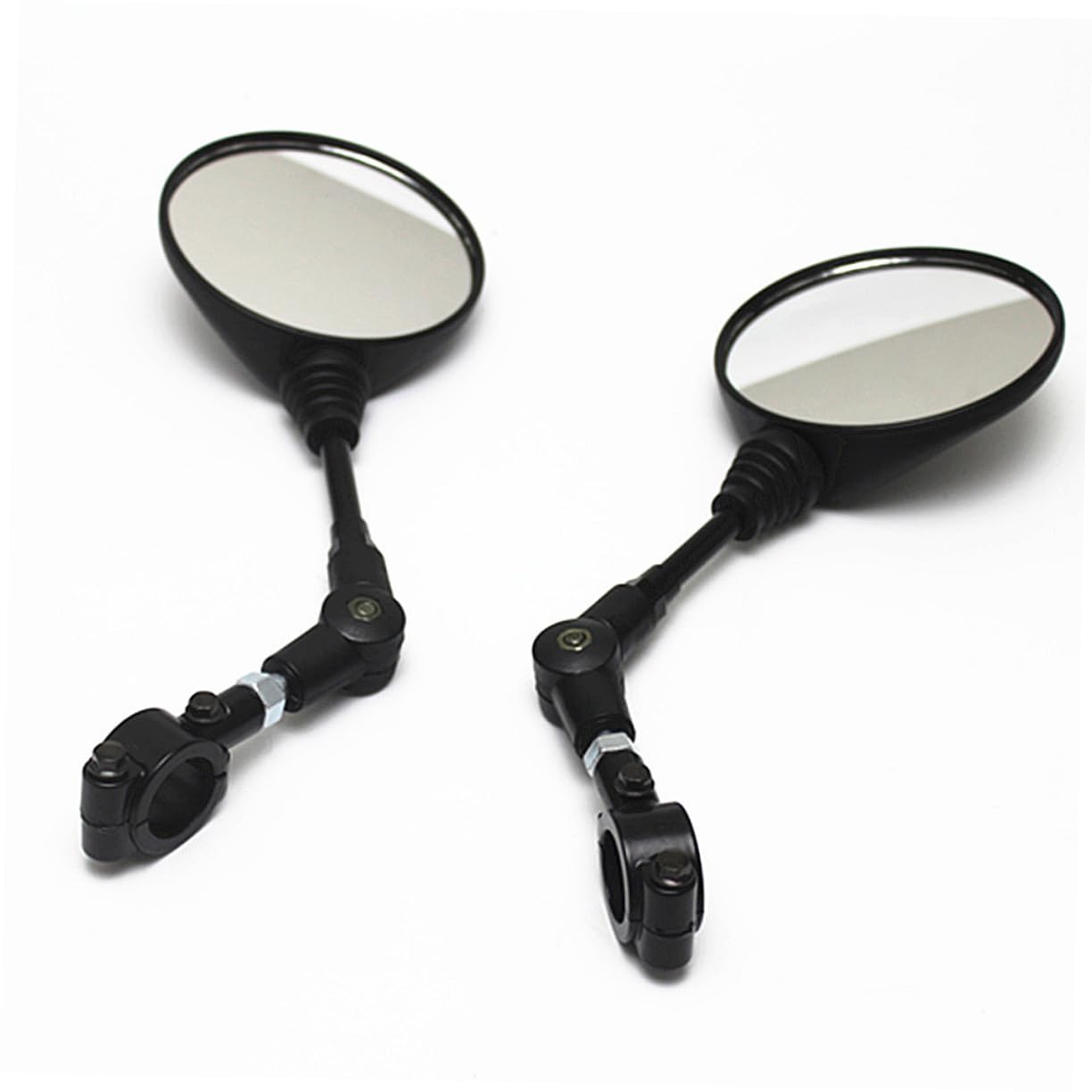 BELLIFFY 1 Paar Rückansicht für Runder Klappspiegel für Motorräder Auto Rückspiegel Autositzspiegel motorcycle mirrors Universeller -Rückspiegel Rückansicht Black von BELLIFFY