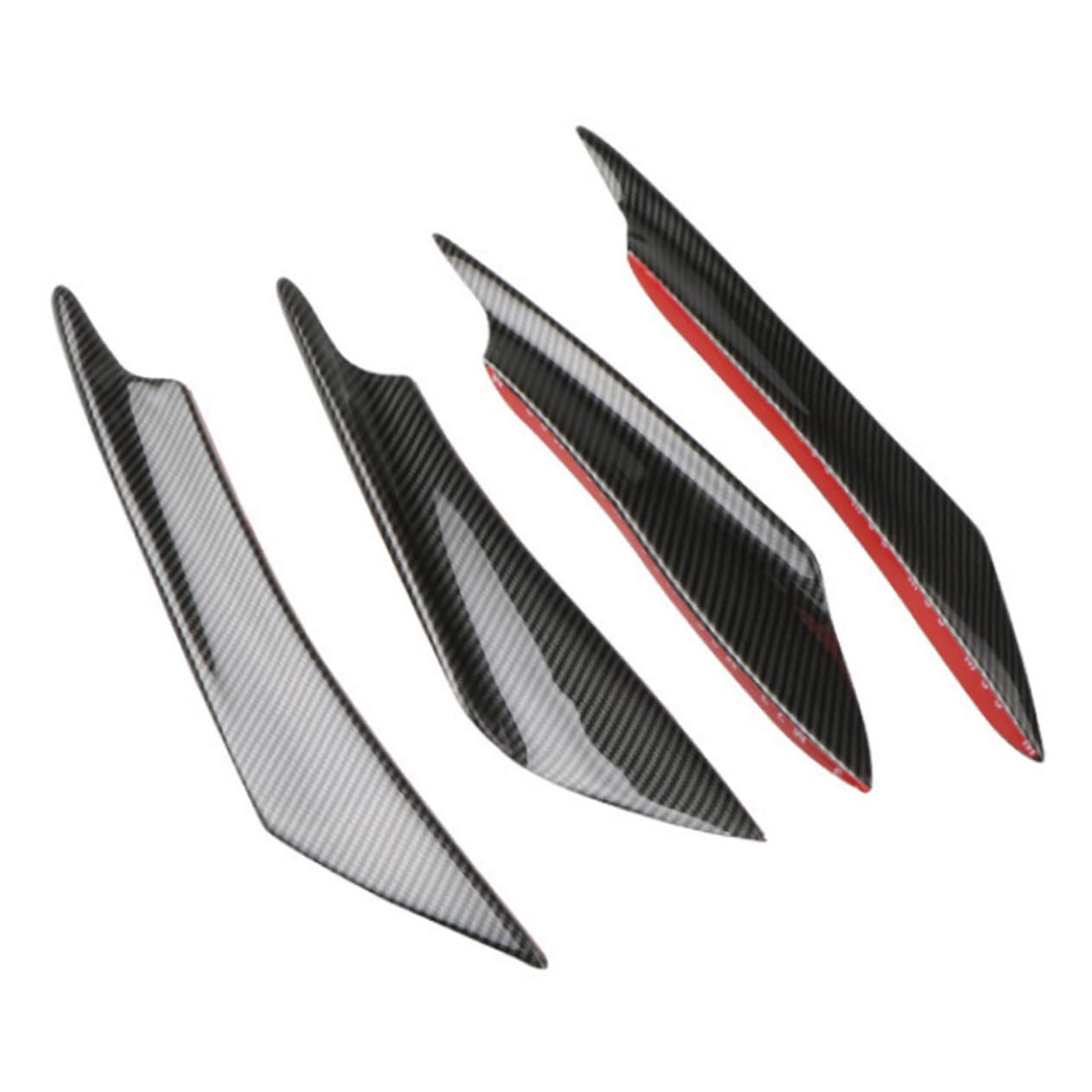 BELLIFFY 1 Satz Stoßstangen-Spoiler Lippensplitter universelle Kohlefaserlippe Auto Spoiler Auto-Spoiler Aufkleber Stoßfängerabdeckung für Auto Stoßfängerabdeckung aus Kohlefaser Abs Black von BELLIFFY