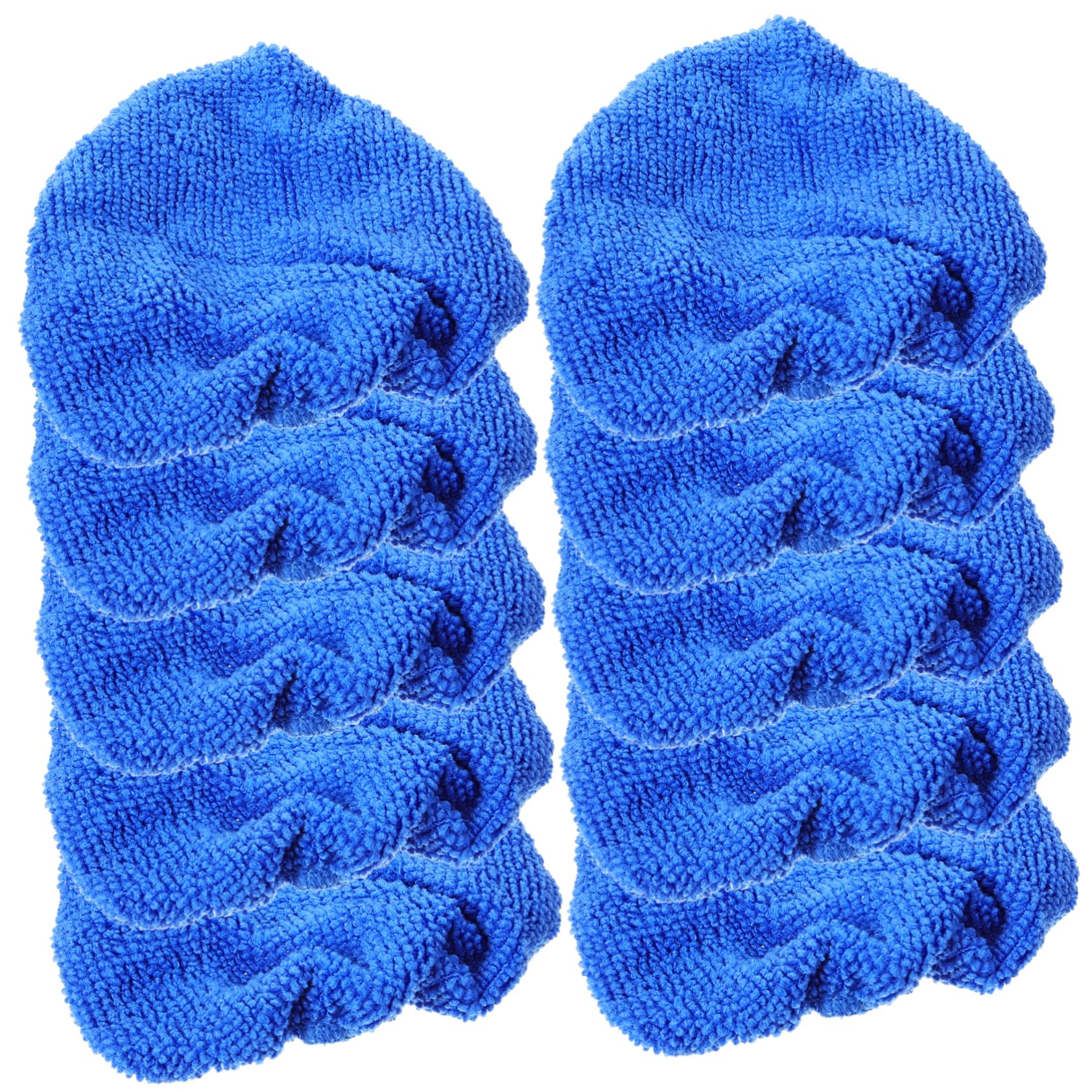 BELLIFFY 10 Stück Scheibenreiniger Bürsten Ersatztuch Ersatz Scheibenreiniger Tuch Reinigungsbürsten Tuch Reinigungstuch Blaues Polyester von BELLIFFY