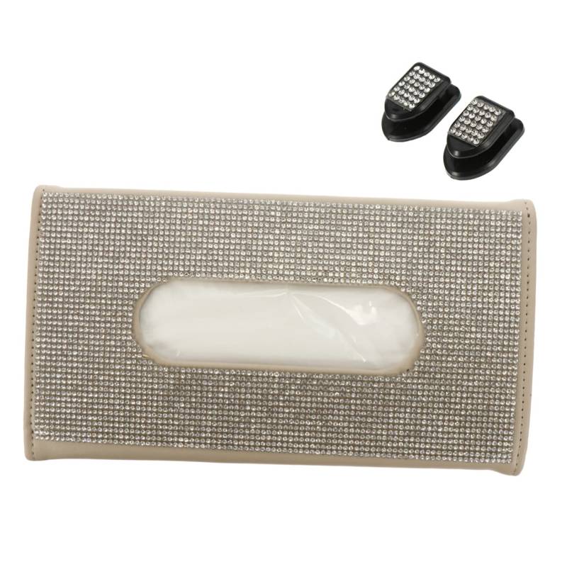 BELLIFFY 1Stk Tissue-Box Taschentuchhalter dekorativ Automontierter Taschentuchhalter Taschentuchbox für die Sonnenblende im Auto Taschentuchspender fürs Auto Auto-Visier-Gewebe-Etui Leder von BELLIFFY