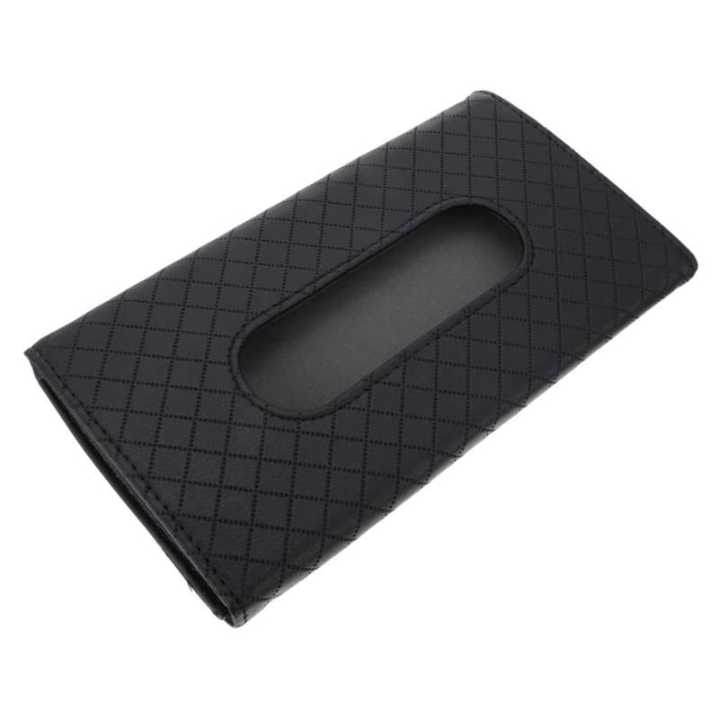 BELLIFFY 1stk Tissue-Box Fall Taschentuchhalter Gewebe Zubehör Für Autos Visiere Anzeige Taschentuchspender Kopfstütze Gestell Maskenspender Karte Inhaber Black Kunstleder von BELLIFFY