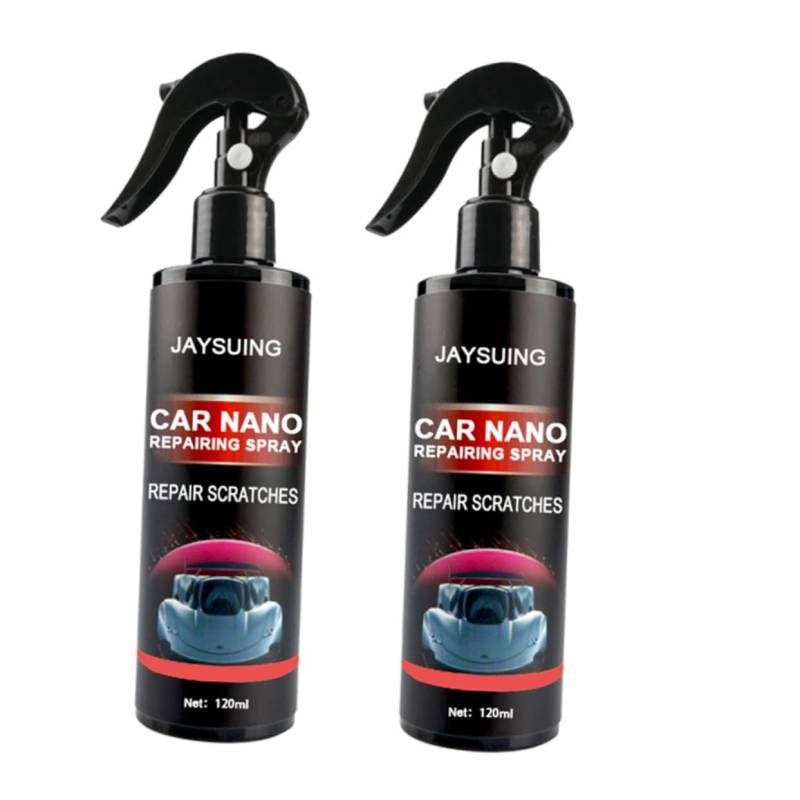 BELLIFFY 2 Auto Reparatur Spray Nano-Reparaturspray für Autos Autopflegespray Sprühflasche car Scratch Repair Spray Nano reparaturspray für Auto Autozubehör Kratzer-Entferner Plastik Black von BELLIFFY