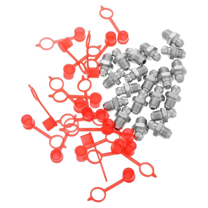 BELLIFFY 20 Sätze Ersatz Fettspitzen Für Fahrzeugzubehör Gerader Schmiernippel Nützliche Schmiernippelkappen Fettdüsen Kit Schmiernippelabdeckung von BELLIFFY