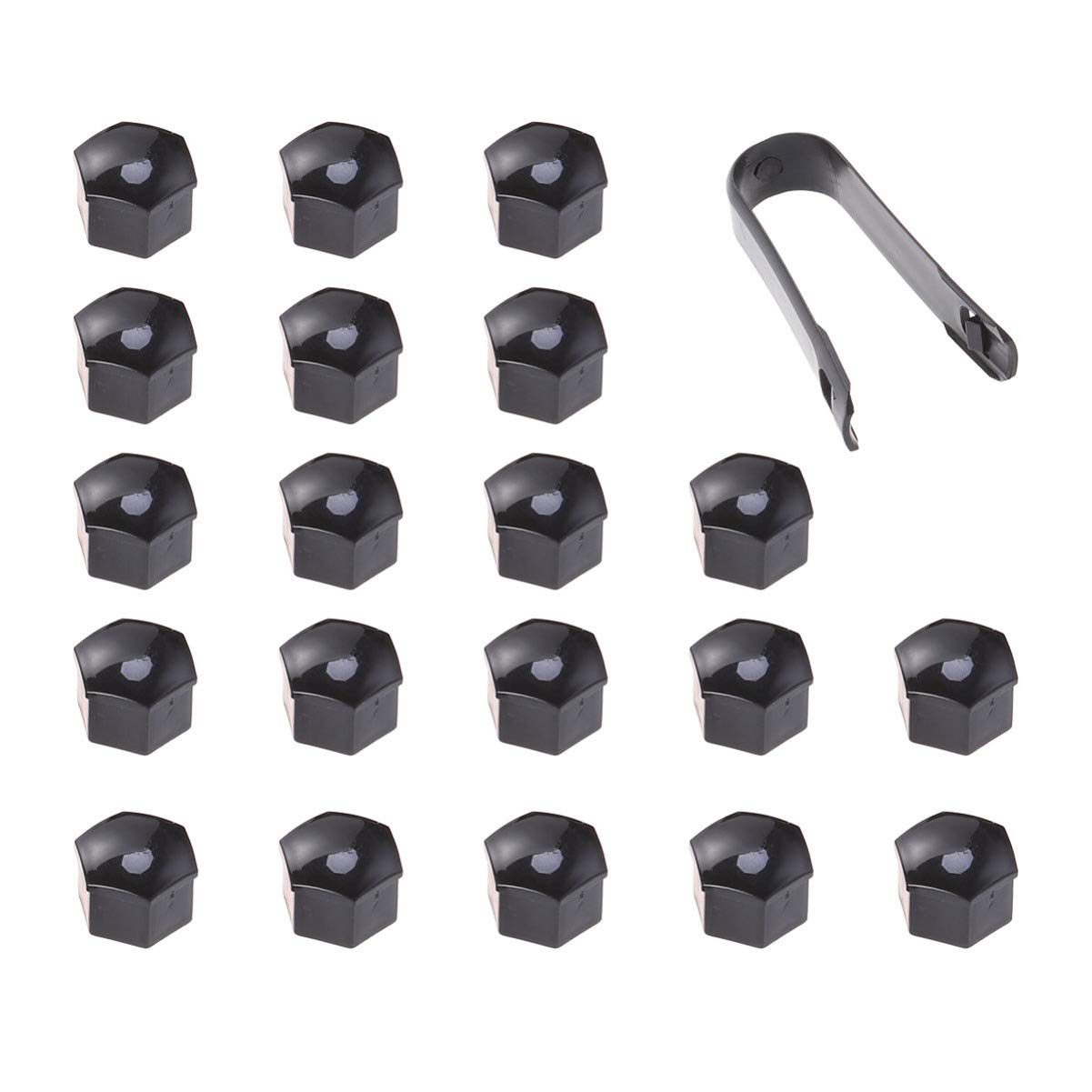 BELLIFFY 21er Set Hexagonale Radmutternabdeckungen 21mm Mit Clips Schutzkappen Für Radbolzen Und Schrauben Universell Einsetzbar Für Autos von BELLIFFY