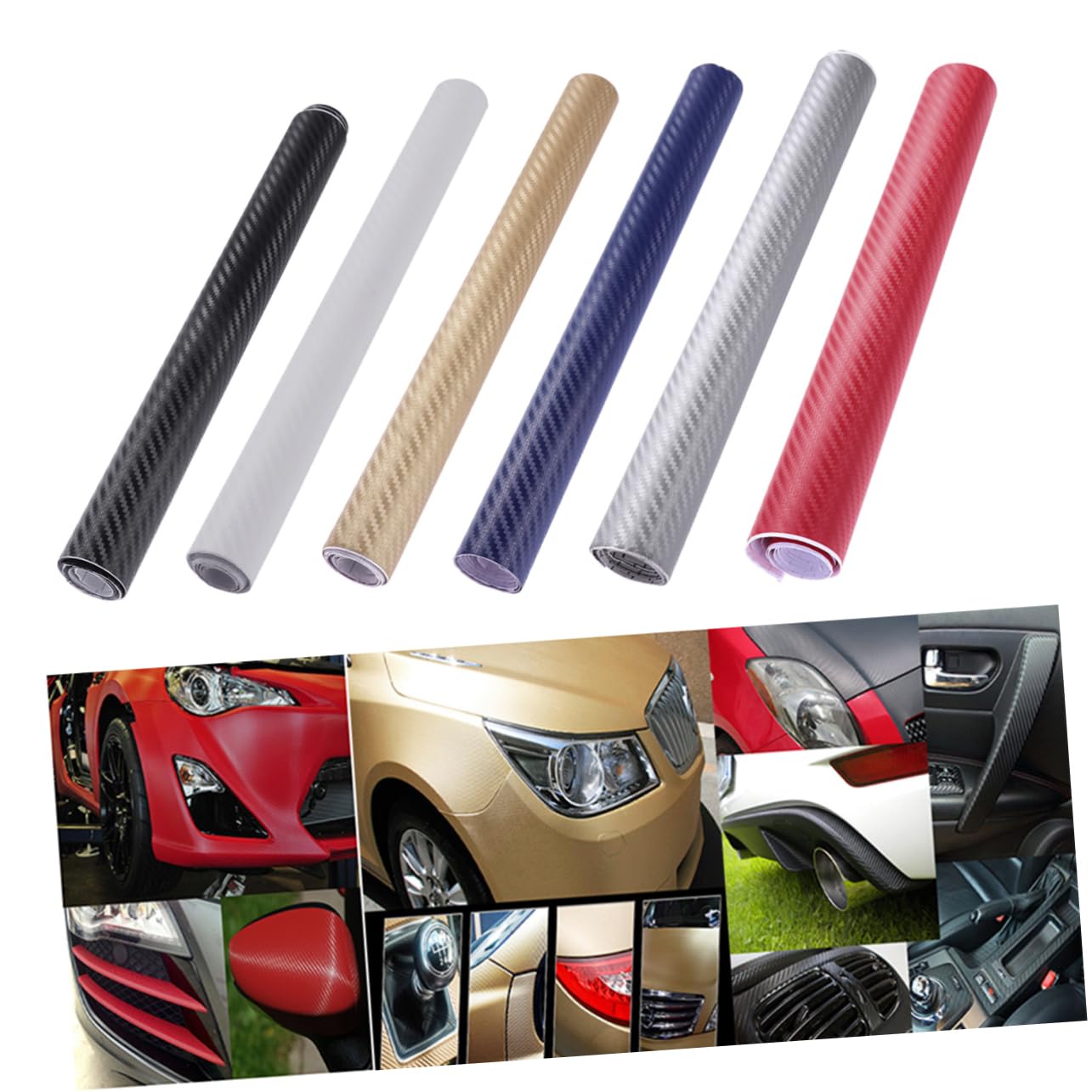 BELLIFFY 3D Carbon Fiber Folie Auto Aufkleber Für Fahrzeug 127x20cm Hochwertige Car Wrap Folie Für Individuelles Fahrzeugdesign Wetterfest Und Einfach Anzubringen von BELLIFFY