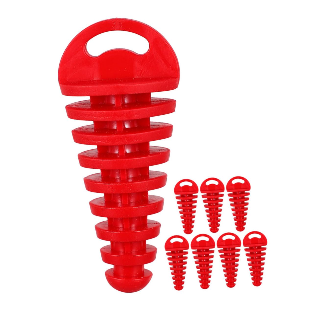 BELLIFFY 8st Motorradzubehör Auspuffstopfen Auspuffrohr-waschstopfen Stecker Für Abgasreinigung - -stecker Auspuffrohr-waschstopper Auslassstopfen Motorradteile Rot Pvc von BELLIFFY