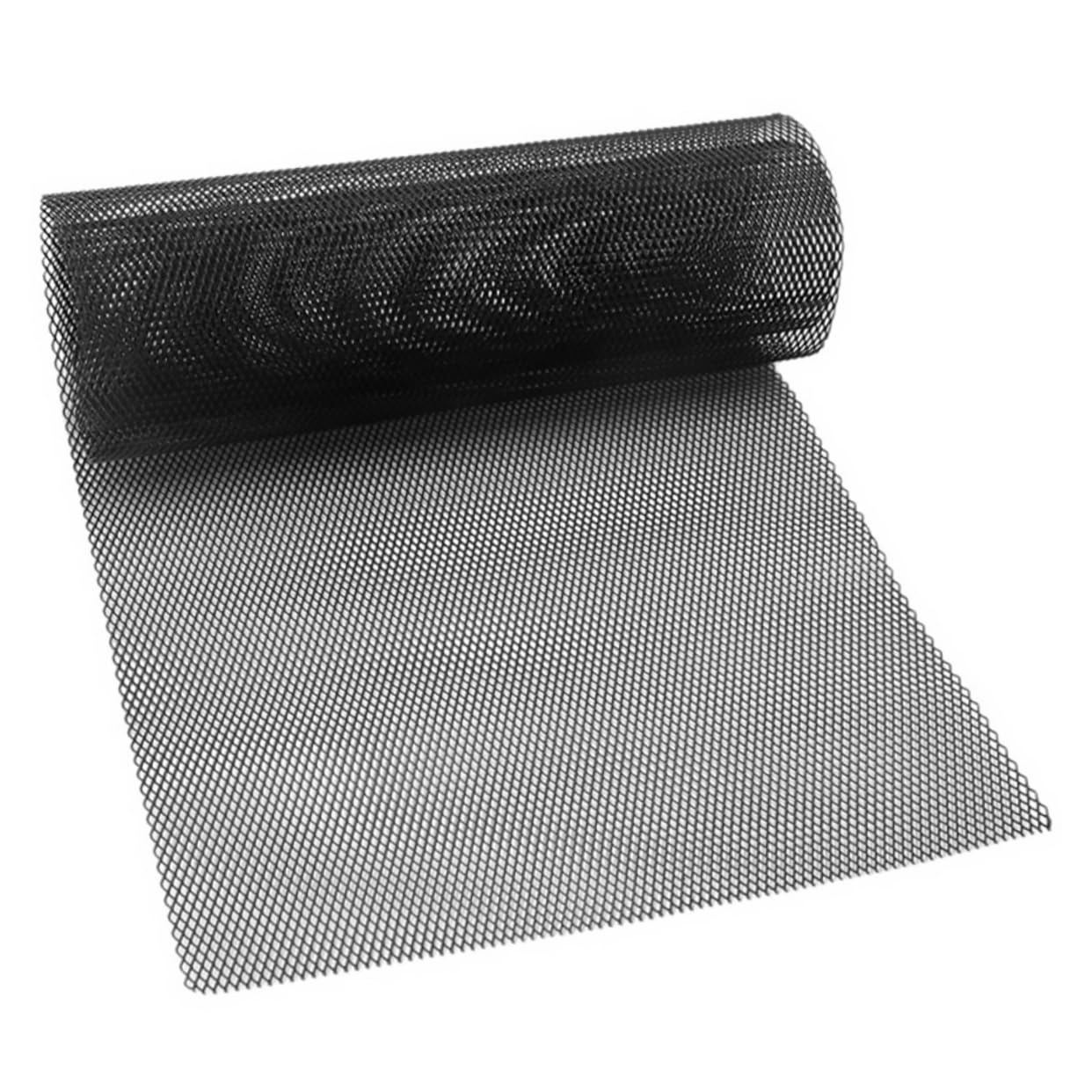 BELLIFFY Auto Kühlergrill Mesh heizkörper gitter Aluminiumgitter Auto Gittereinsatz Autogitterblech Karosserie-Stoßstangengrillgitter Auto rhombische Grillmasche Aluminiumlegierung Black von BELLIFFY