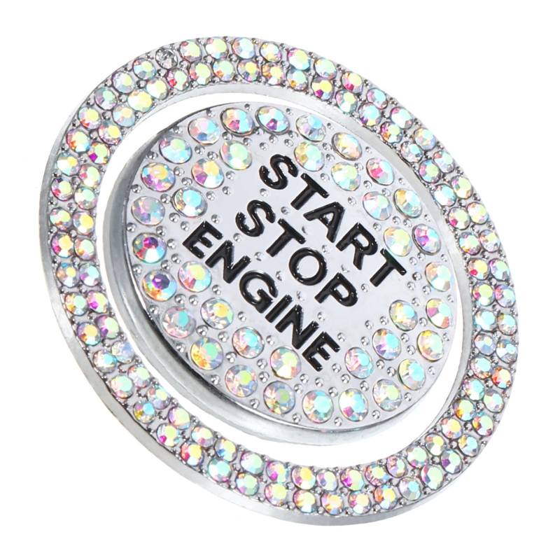 BELLIFFY Funkelnde Rhinestone Abdeckung Für Auto Startknopf Universal Zündung Schutzring Für Push to Start Systeme Dekorativ Und Stilvoll Perfekte Fahrzeugzubehör Für Einen Eleganten von BELLIFFY